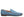 A light blue suede moccasin loafer with perforated details on the sides and a contrasting brown stitched trim along the vamp, shown in a side profile on a white background.