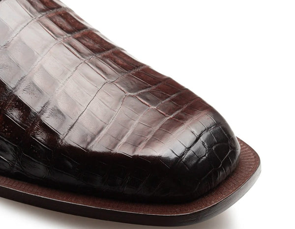Mezlan Ugo Crocodile Lace-Up Shoe - Brown