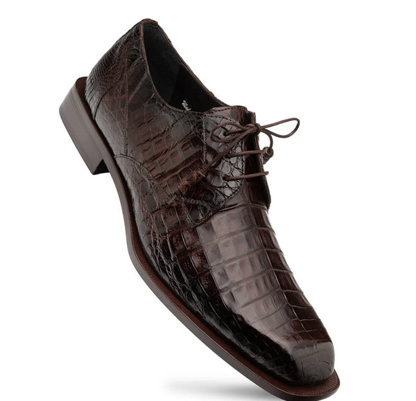 Mezlan Ugo Crocodile Lace-Up Shoe - Brown