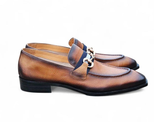 Carrucci Verona Leather Loafer - Cognac