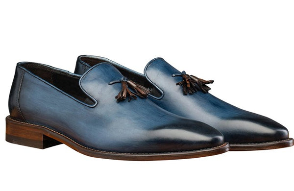 Toscana David Leather Loafer - Ocean/Blue