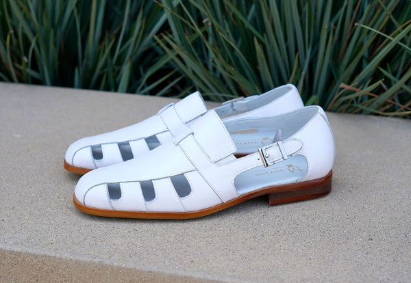 C&E Maurice Calfskin Sandal - White
