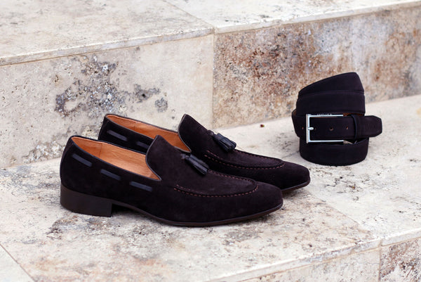 Maurice Suede Tasseled Loafer - Brown