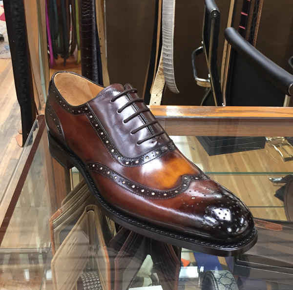 Ugo Vasare Calfskin Wingtip Oxford - Cognac