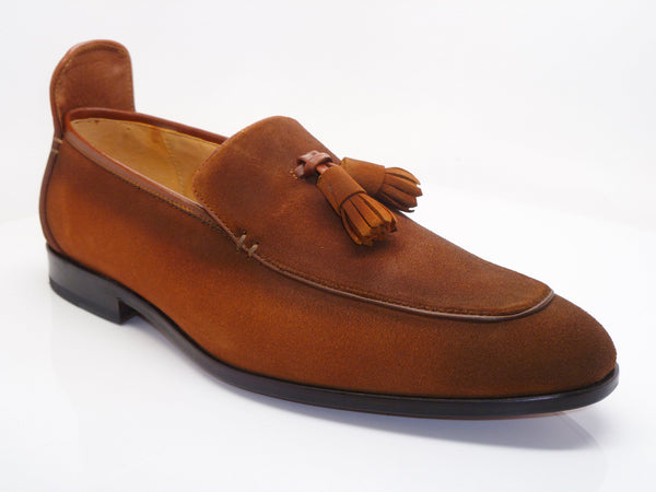 Ugo Vasare Suede Tasseled Loafer - Brown