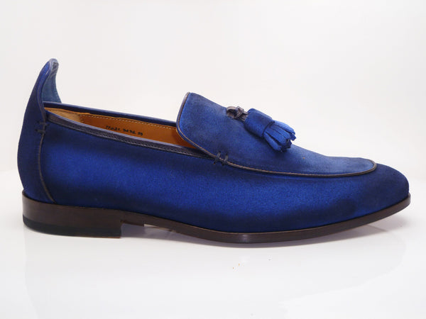 Ugo Vasare Suede Tasseled Loafer - Blue