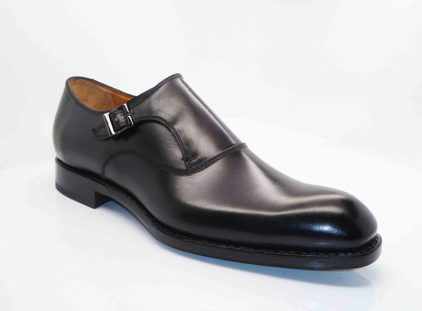 Ugo Vasare Fred Calfskin Monkstrap - Black