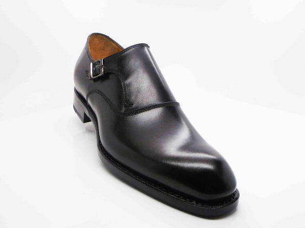 Ugo Vasare Fred Calfskin Monkstrap - Black