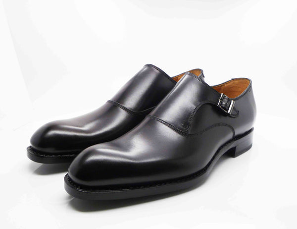 Ugo Vasare Fred Calfskin Monkstrap - Black