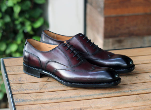 Ugo Vasare Wick Calfskin Wingtip - Burgundy