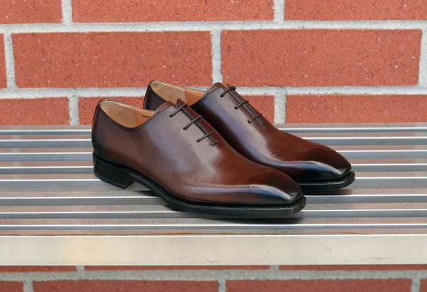 Ugo Vasare "Jason Sr" Burnished Calfskin Lace-Up Oxford Brown