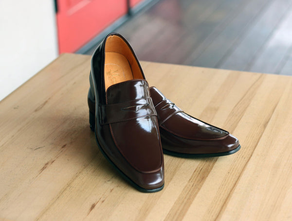 C&E Shoes Patent Loafer - Brown