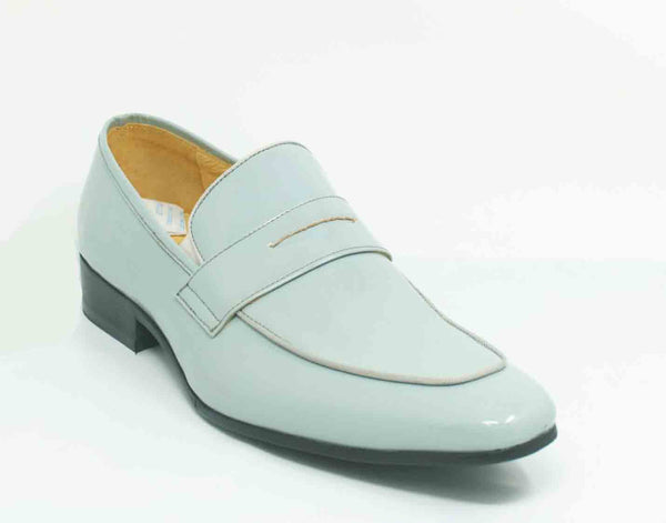 C&E Shoes Calfskin Penny Loafer - Grey