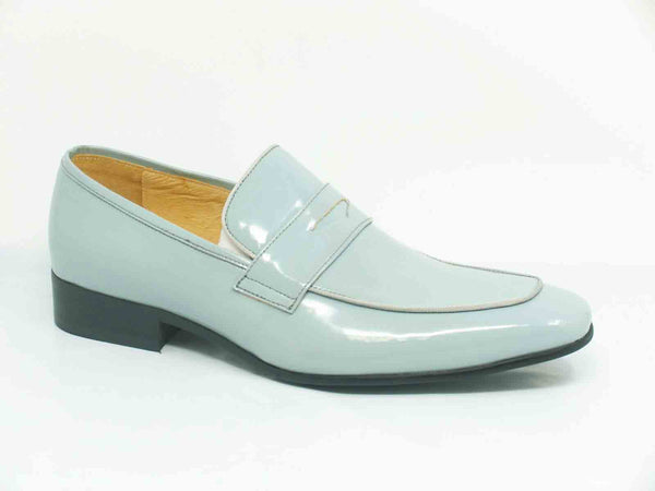 C&E Shoes Calfskin Penny Loafer - Grey