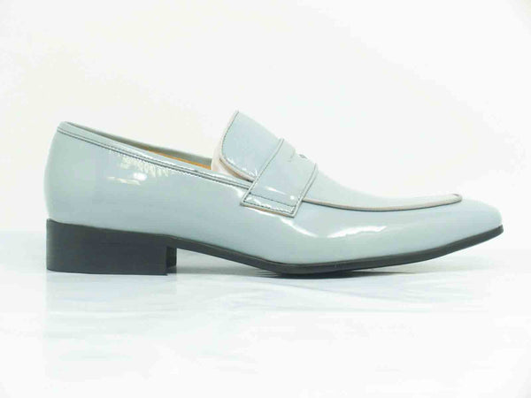 C&E Shoes Calfskin Penny Loafer - Grey