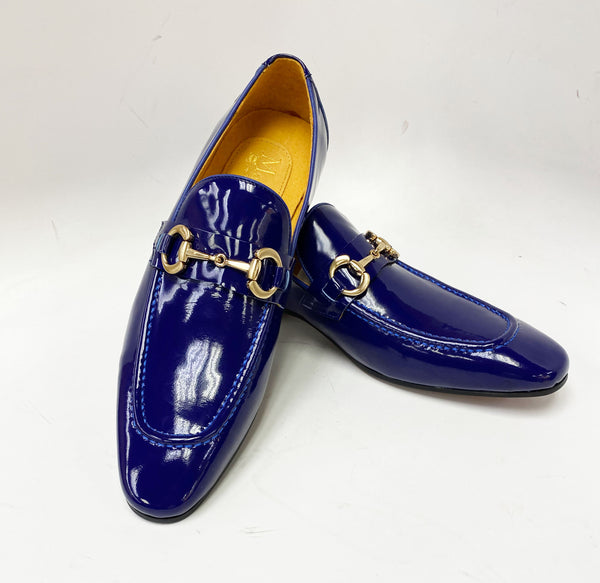 Maurice Shiny Calfskin Loafer - Electric/Blue