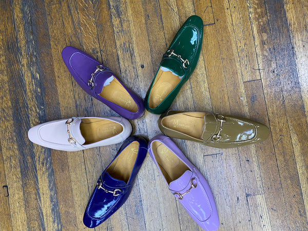 Maurice Shiny Calfskin Loafer - Green