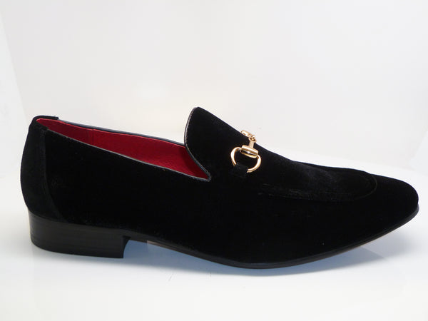 C&E Velvet Loafer - Black