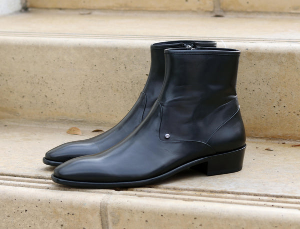 Corrente Burnished Calfskin Boot - Black