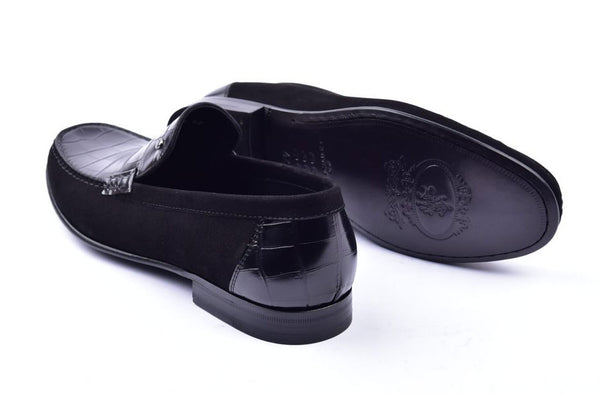 Corrente Crocodile Loafer - Black