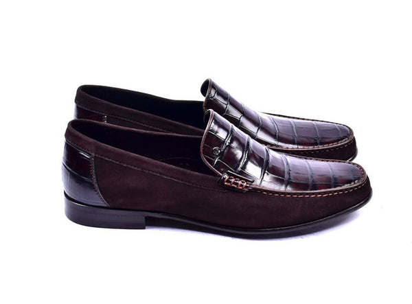 Corrente Crocodile Loafer - Brown
