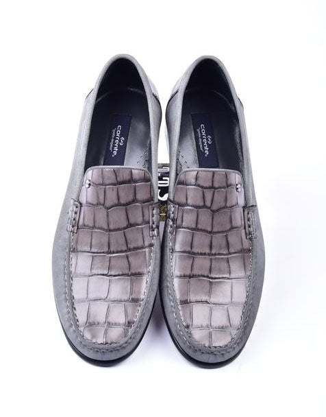 Corrente Crocodile Calfskin Loafer - Grey