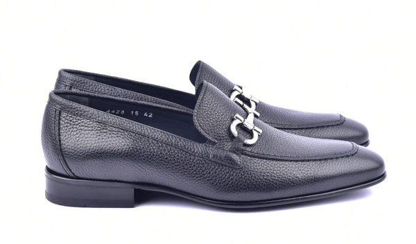 Corrente Grain Leather Loafer - Black