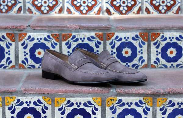 Corrente Lambskin Penny Loafer  - Smoke