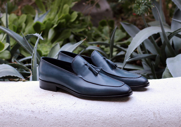 Corrente Calfskin Tasseled Loafer - Blue