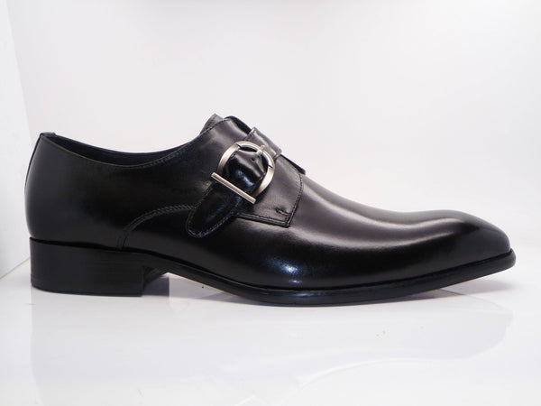 Carrucci Calfskin Monkstrap - Black