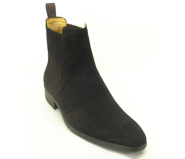 Carrucci Suede Boot - Dark Brown