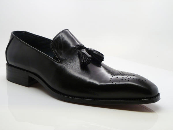 Carrucci Shoes Calfskin Loafer - Black