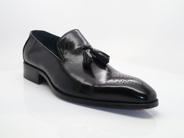 Carrucci Shoes Calfskin Loafer - Black