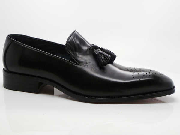 Carrucci Shoes Calfskin Loafer - Black