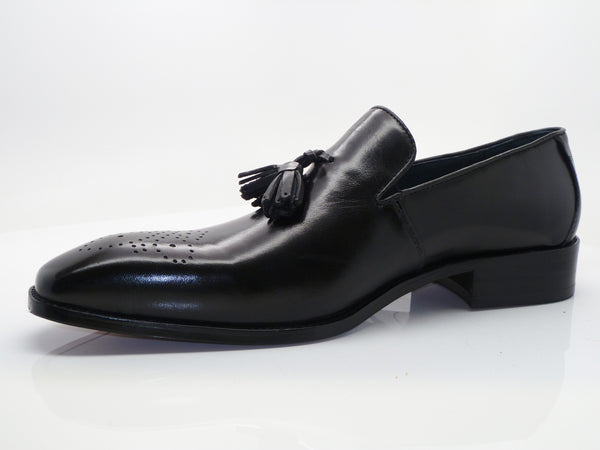 Carrucci Shoes Calfskin Loafer - Black