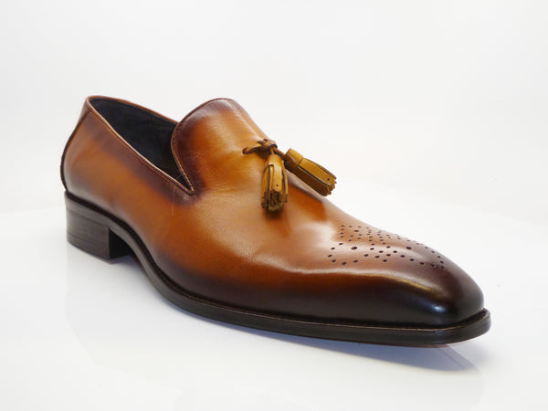 Carrucci Calfskin Loafer - Cognac
