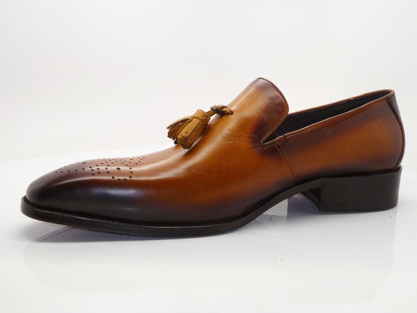 Carrucci Calfskin Loafer - Cognac
