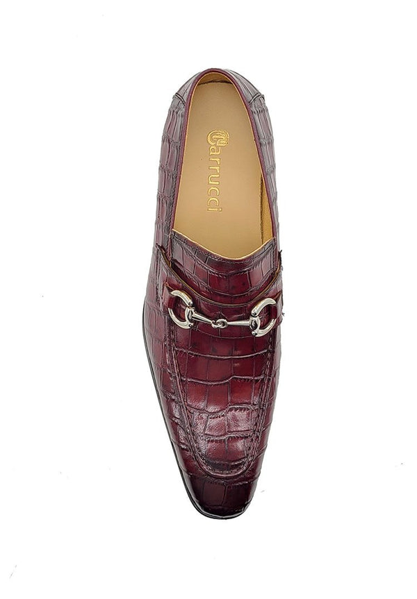 Maurice Crocodile Calfskin Loafer - Burgundy