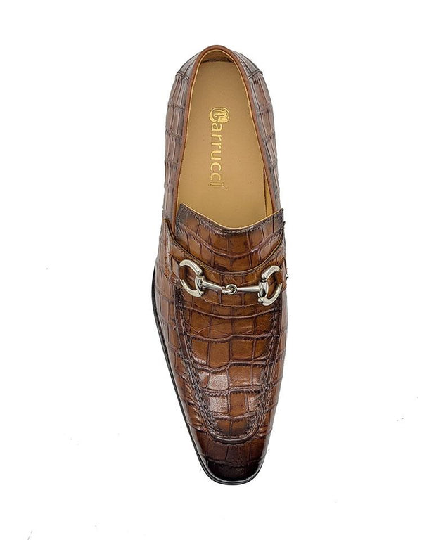 Maurice Crocodile Calfskin Loafer - Whiskey