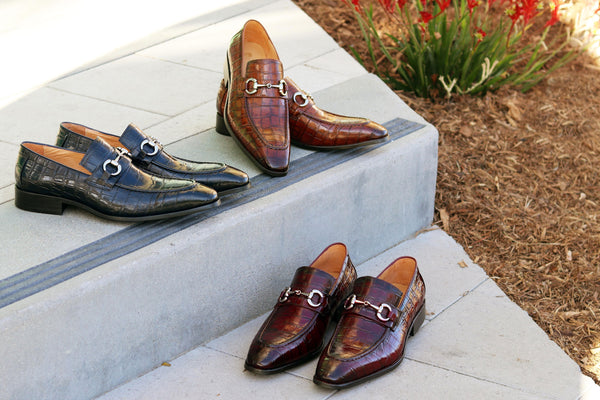Maurice Crocodile Calfskin Loafer - Navy
