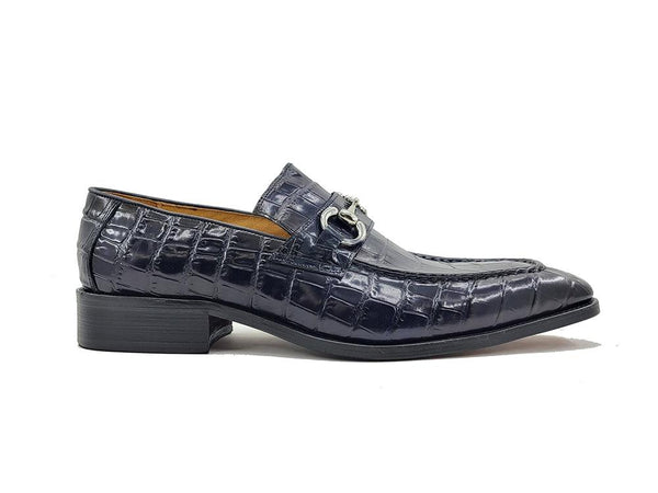 Maurice Crocodile Calfskin Loafer - Navy
