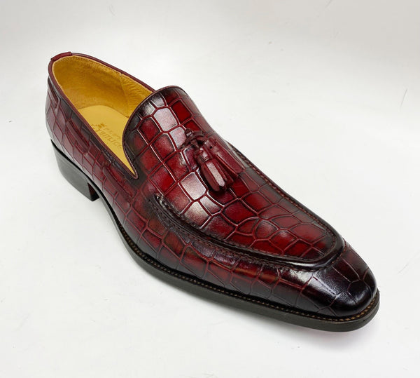C&E Shoes Calfskin Loafer - Burgundy