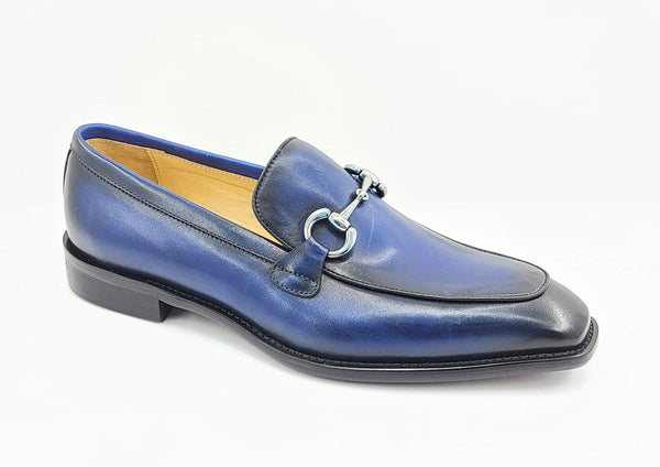 Carrucci Calfskin Loafer - Blue