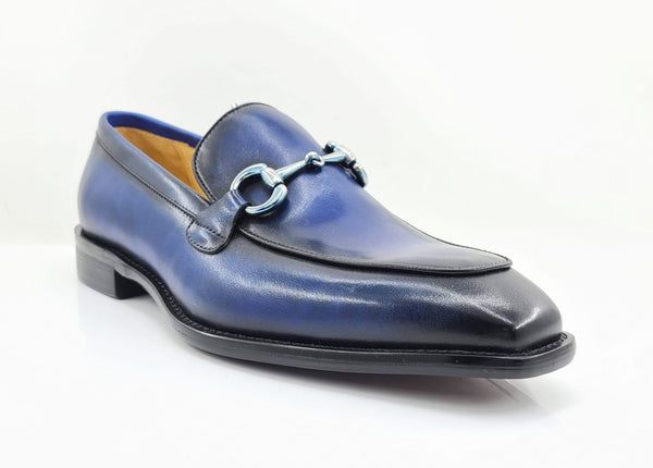 Carrucci Calfskin Loafer - Blue