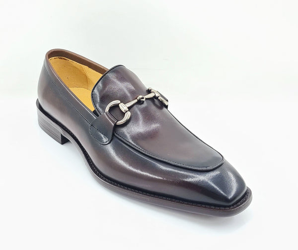 Carrucci Calfskin Loafer - Chestnut