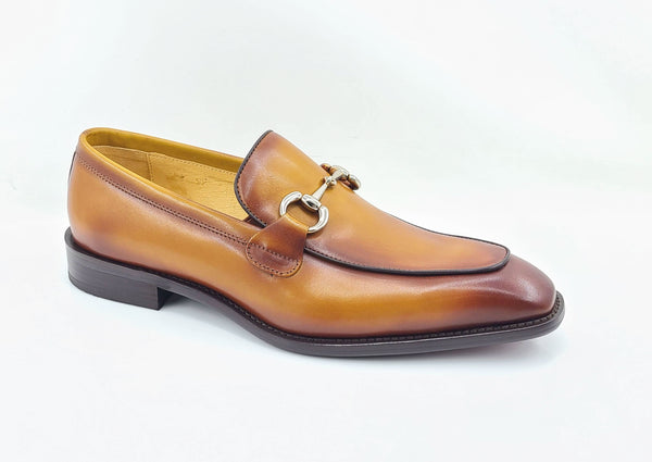 Carrucci Calfskin Loafer - Cognac