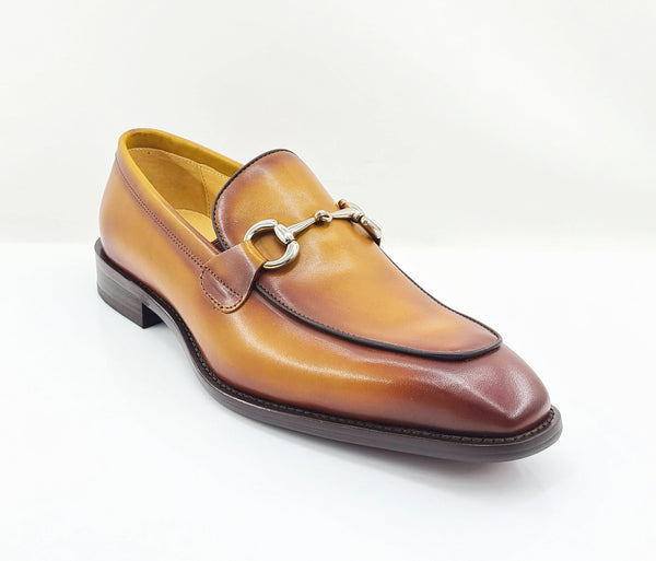 Carrucci Calfskin Loafer - Cognac