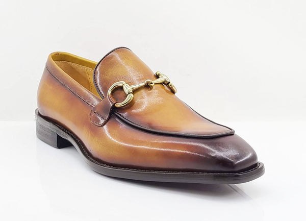 Carrucci Calfskin Loafer - Cognac