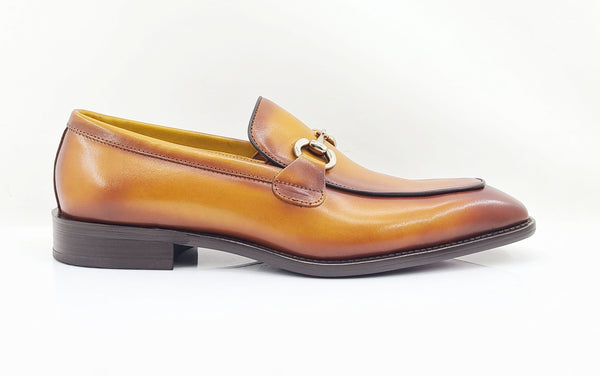 Carrucci Calfskin Loafer - Cognac