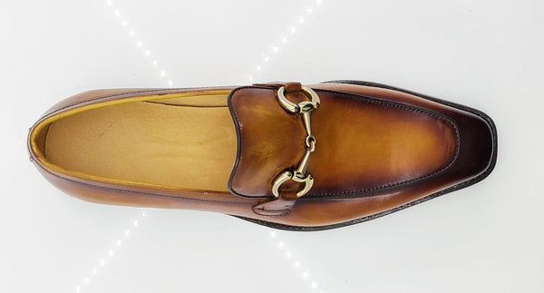 Carrucci Calfskin Loafer - Cognac